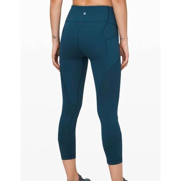 LULULEMON ATHLETICA All The Right Places Crop II "23" In Night Driver Size 4 - Picture 2 of 4